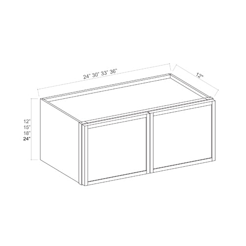 Slim Aston Green Shaker 15" High Bridge Cabinets