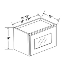 12" Tall Single Door Stacker Cabinets with Glass