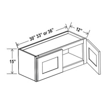 White Shaker 15" High Bridge Cabinets