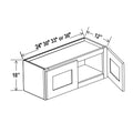Hudson Grey Shaker 18" High Bridge Cabinets