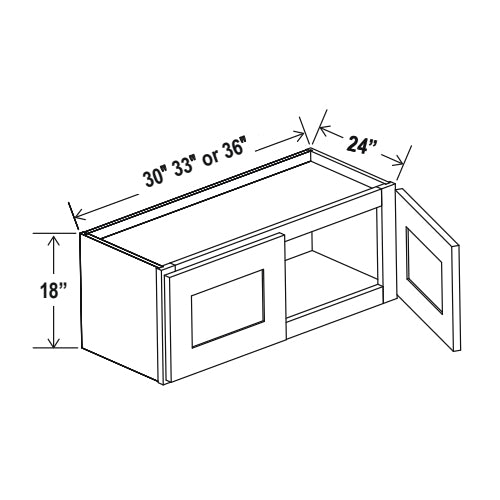 Espresso Shaker 18" High Refrigerator Cabinets