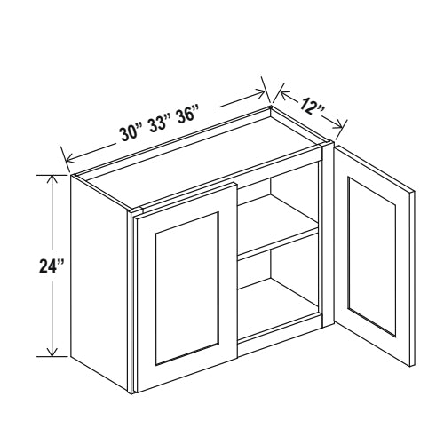 Espresso Shaker 24" High Bridge Cabinets