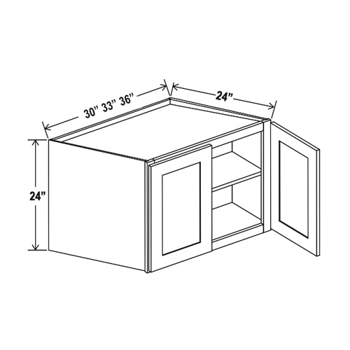 Espresso Shaker 24" High Refrigerator Cabinets
