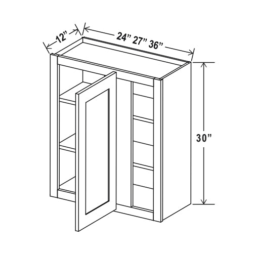 Espresso Shaker Wall Blind Cabinets