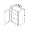 Gabinetes de pared de 30" de alto - Puerta simple White Shaker