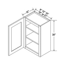 30" High Wall Cabinets - White Shaker Single Door