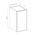 30" High Wall Cabinets - Slim Aston Green Shaker Single Door