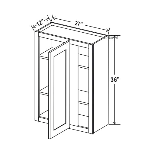 Espresso Shaker Wall Blind Cabinets