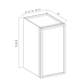 42" High Wall Cabinets - Slim White Oak Single Door