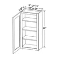 42" High Wall Cabinets - White Shaker Single Door