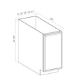 Slim Aston Green Shaker Single Door Single Drawer Bases