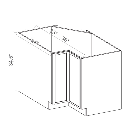 Slim Aston Green Shaker Corner Bases