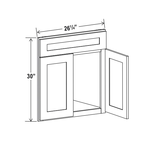 Hudson Grey Shaker Diagonal Sink Front