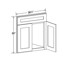 White Shaker Diagonal Sink Front