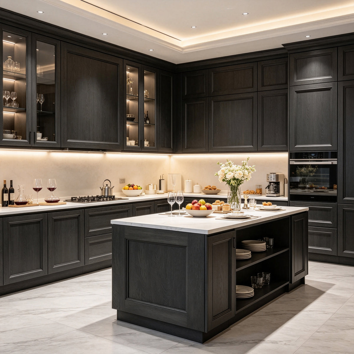 Double Smokey Gray Shaker RTA & Assembled Cabinets | Casabuiltcabinets.com | Casabuilt cabinets