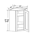 Espresso Shaker Diagonal Corner Wall Cabinets