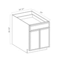 Slim Aston Green Shaker Double Door Single Drawer Bases