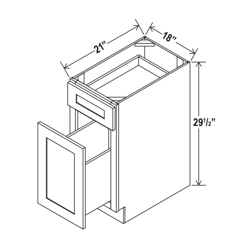 Hudson Grey Shaker File Drawer Base