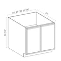 Slim Aston Green Shaker Full Height Double Door Bases