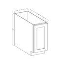 White Shaker Full Height Single Door Bases