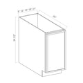 Slim Aston Green Shaker Full Height Single Door Bases