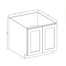 White Shaker Full Height Double Door Bases