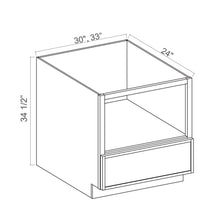 Slim White Oak Microwave Base