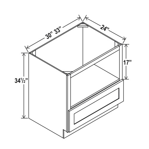 Hudson Grey Shaker Microwave Base