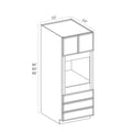 Slim Aston Green Shaker Oven Cabinets - 33" Wide