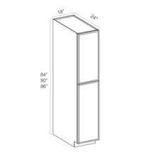 Slim White Oak Pantry Cabinets - Single Door