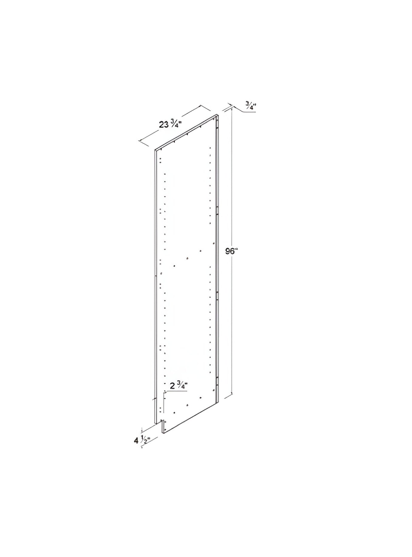 High Gloss White Finished Panel for Pantries and Ovens (Left/Right-Side)