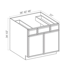 Slim Aston Green Shaker Vanity Sink Drawer Bases