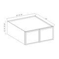 Slim White Oak 24" High Refrigerator Cabinets