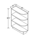Hudson Grey Shaker Base End Shelf
