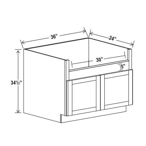 Hudson Grey Shaker Farm Sink Bases